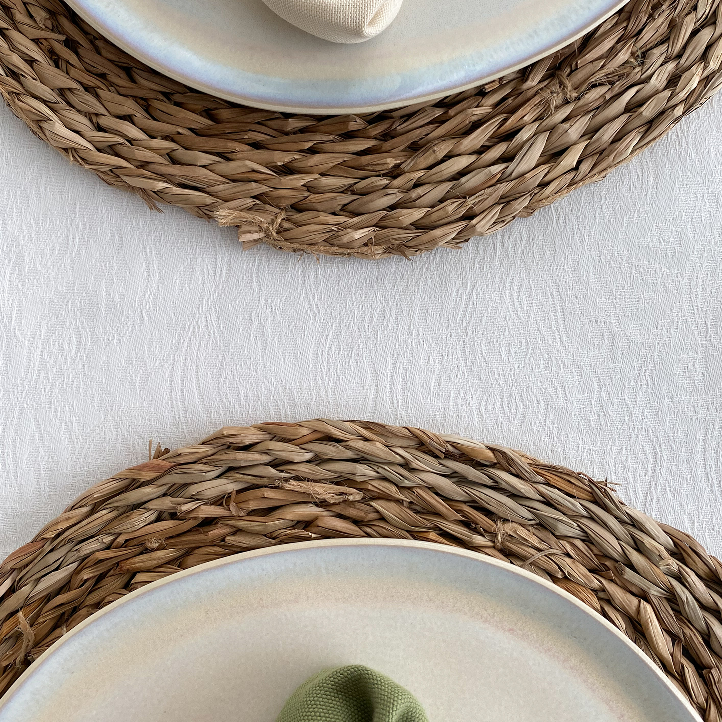 pack 2 manteles individual estampado jacquard