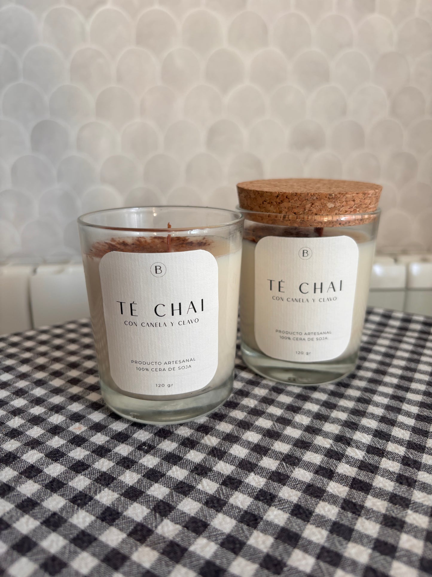 Vela de soja con olor a té chai