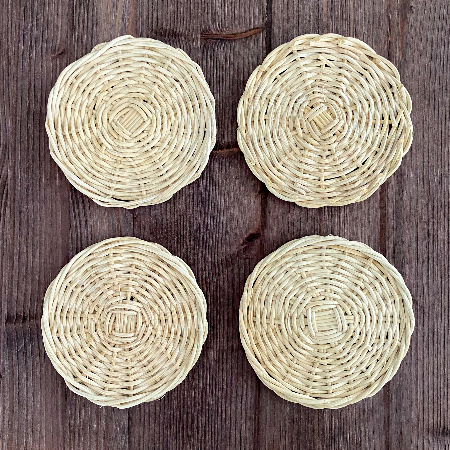 Posavasos de rattan (pack 4 unidades)