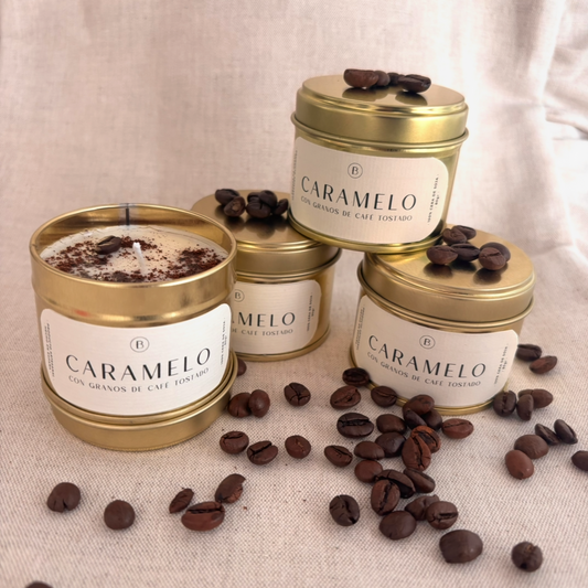 Velas de soja con aroma a caramelo