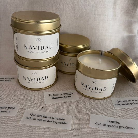 Vela de soja navidad